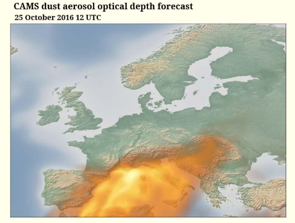 Figure 1: Plumes of desert dust covering much of