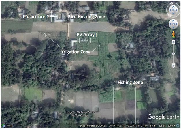 IMPLEMENTED SITE Konapara-Chourasta, Mymensing FIELD IMPLEMENTATION Fig 14: Google Earth image of