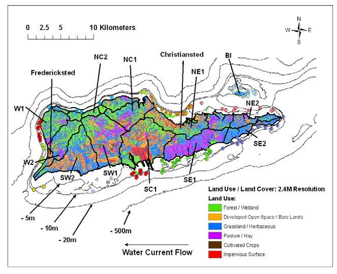 Linking Landscape Activity to Reefs Landscape Development Intensity (LDI) Index: Quantifies human impact in the watershed 3.