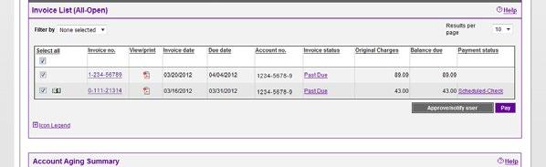 You can also select individual invoices or shipments. Choose as many invoices or shipments as you like and click Pay.