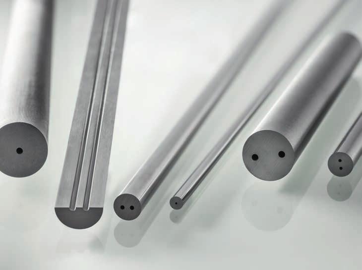 64 Rods with straight coolant holes The ideal blank sintered or ground can be provided for every tooling configuration.