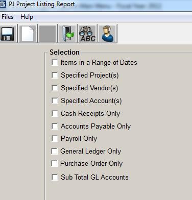 Municipal Software, Inc. MSI-Accounts Payable User s Guide 1. Items in a Range of Dates Prints Project detail within a specified Invoice Date range. 2.