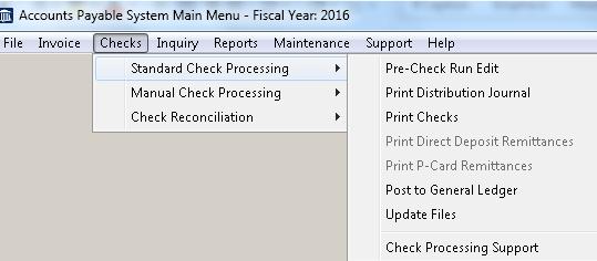 2.11 PRE-CHECK RUN EDIT To begin your check processes click on Pre-Check Run Edit.