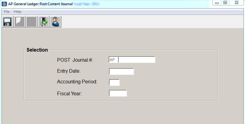 2.15 POST TO GENERAL LEDGER To post to the General Ledger, you will need to complete the following information: Field Name Required Default F4 Available Source Journal Number Yes Yes* No PC Date