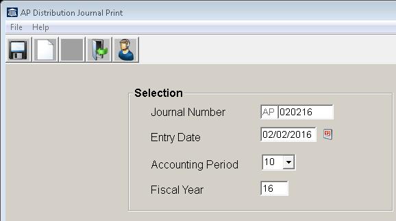 2.23 PRINT A DISTRIBUTION JOURNAL This step produces a report that shows what journal entries will be posted to the General Ledger