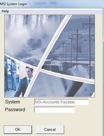 ACCOUNTS PAYABLE LOGIN SCREEN Enter your assigned password, click ok or press tab then enter Note: