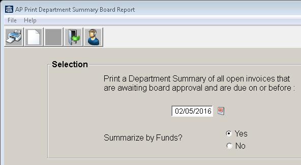 Summarize by Fund Yes/No If yes is selected the report includes a vendor summary for all invoices sorted your General Ledger