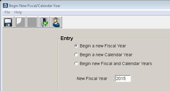 6.20 BUILD A NEW FISCAL OR CALENDAR YEAR This option is used at the start of each calendar and fiscal year at your installation.