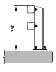 TL-2 Two Rails (Side Mounted) Commentary: Side mounted details based on California Type 115 Bridge Rail.