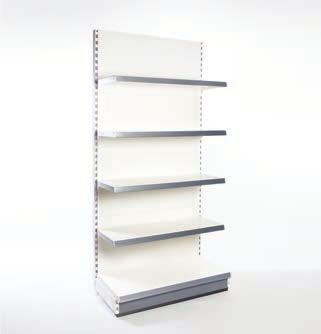 SHELVING BAY PROFILES Single Sided Wall Bay A single sided wall bay is ideal for wall perimeter shelving and is adaptable for