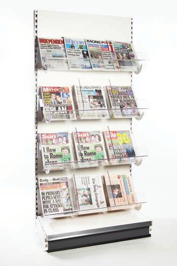 Newspaper Bay A newspaper bay is the optimum way of displaying newspapers in high volume.