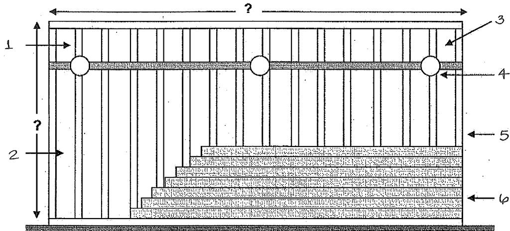 PLAN VIEW HOUSE LOCATION Show length and width of deck. 1. One foot maximum beam cantilever. 2. Joist size and spacing (on center). 3. Two foot maximum joist cantilever. 4.