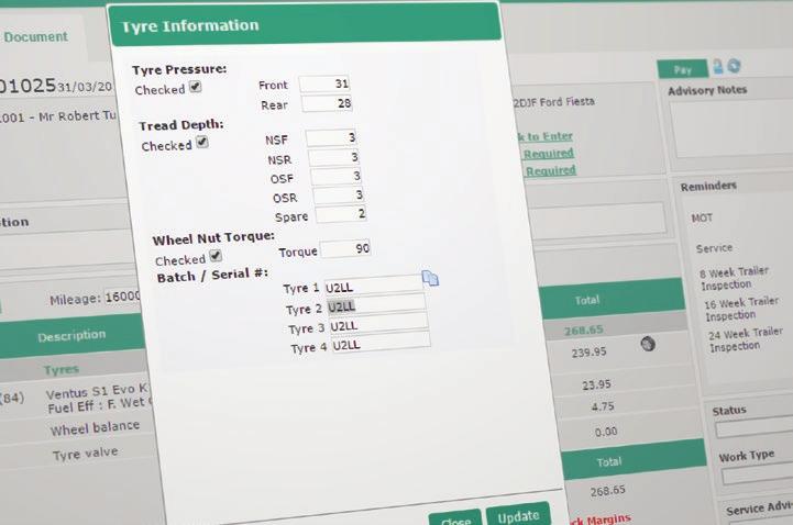 It operates in the same way as Autowork Online s parts database, but has additional tyre-specific fields. This data can be displayed at point-of-sale and is fully searchable.