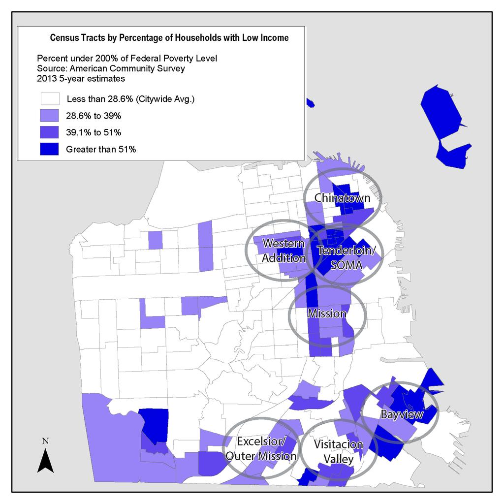 Equity Strategy Neighborhoods Muni Equity Strategy In collaboration with community advocates, SFMTA staff identified seven equity strategy neighborhoods based on a number of demographic factors,
