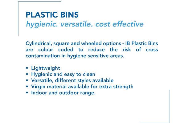 PLASTIC BINS Hygiene Bins Assorted