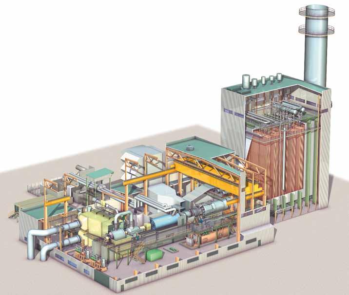 The feedwater is routed downstream of the HRSG condensate preheater in separate suction lines to the feedwater pumps via a strainer located upstream of each pump.