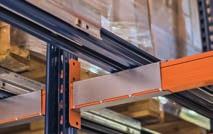 rail. They are available in three heights for the placement of two, three or four pallets and in