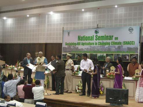 in Changing Climate from 5 th to 7 th December 2015 at Pragna Bhawan, Agartala Various awards