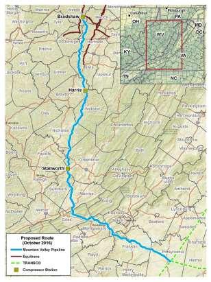 Major Projects: Marcellus & Utica Slowly they turn, state by state Mountain Valley Pipeline Approved Dec.
