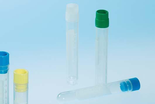 Freezing Protocol, Technical Appendix Sterile CE-marked High thermal resistance Cap inserts 304 171 (50 pieces per bag) with thread have a silicone gasket s Free of detectable DNase, RNase, human DNA