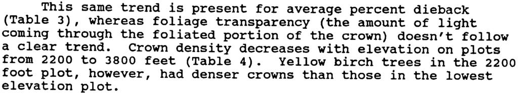 Crown dieback, transparency and density were measured three times during the field season at 3 week intervals.