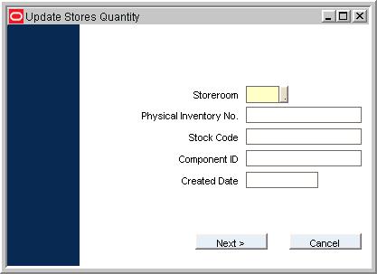 Inventory - Physical Inventory You must have the Adjust Store for Recount Responsibility in order to use the Stores Quantity wizard.