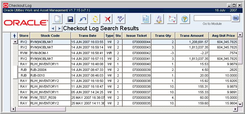 Inventory Checkout Transaction Log Views None Actions Modify Search Export Search Results Save Search The Checkout Transaction Log tracks all changes made in the Checkout Requests module.