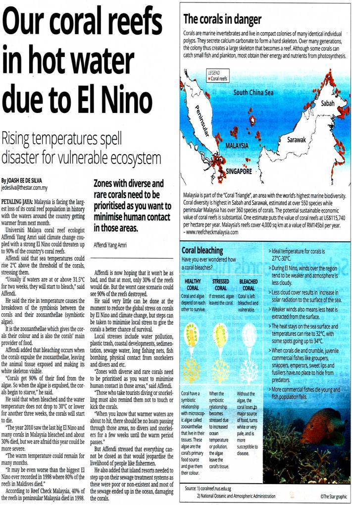El Nino Southern Oscillation (ENSO) Periodic occurrence - sea surface temperatures in the central and eastern Pacific Ocean become warmer.