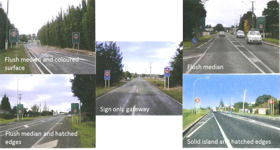 2. Sites where pinch point and sign only gateways were installed. All gateways were categorised into one of two broad groups; pinch point and sign only gateways.