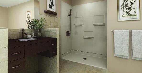 In bathrooms with tubs, the quick solution is to use an ADA compliant bathtub transfer bench.
