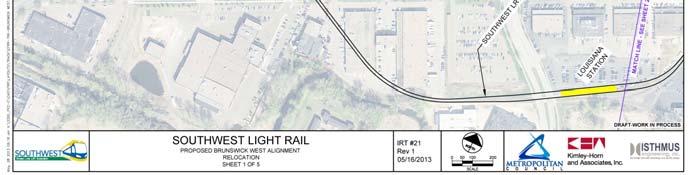 39 Brunswick West Alignment Proposed Freight Relocation Connection Oxford Street Proposed Southerly Freight Connection Proposed Southwest LRT 40 Brunswick West Alignment Proposed Freight Relocation