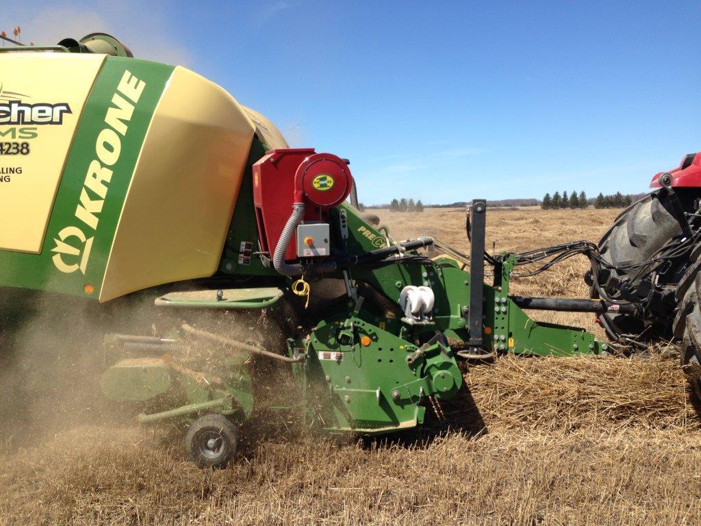 Roto-chopping prior to baling leaves the