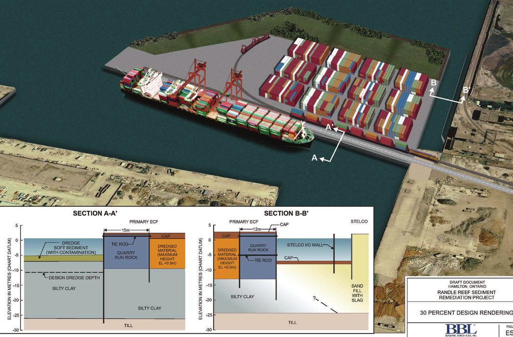 Design Rendering Section A-A Section B-B Engineered Containment Facility The proposed remediation of Randle Reef involves the