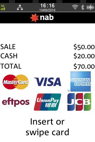 SALE WITH CASH-OUT The cash-out function is only available on debit (cheque and savings) accounts for EFTPOS transactions.