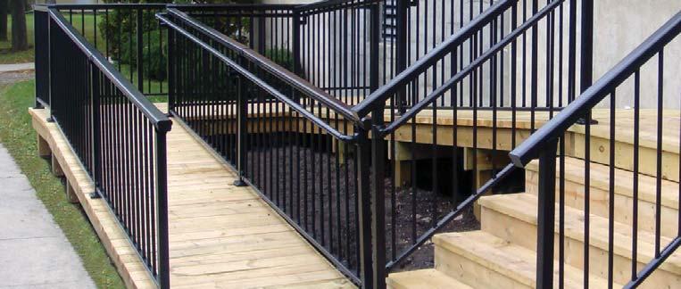 Kits require no time consuming angle cuts, simply cut upper and lower rails to length, position balusters and install.