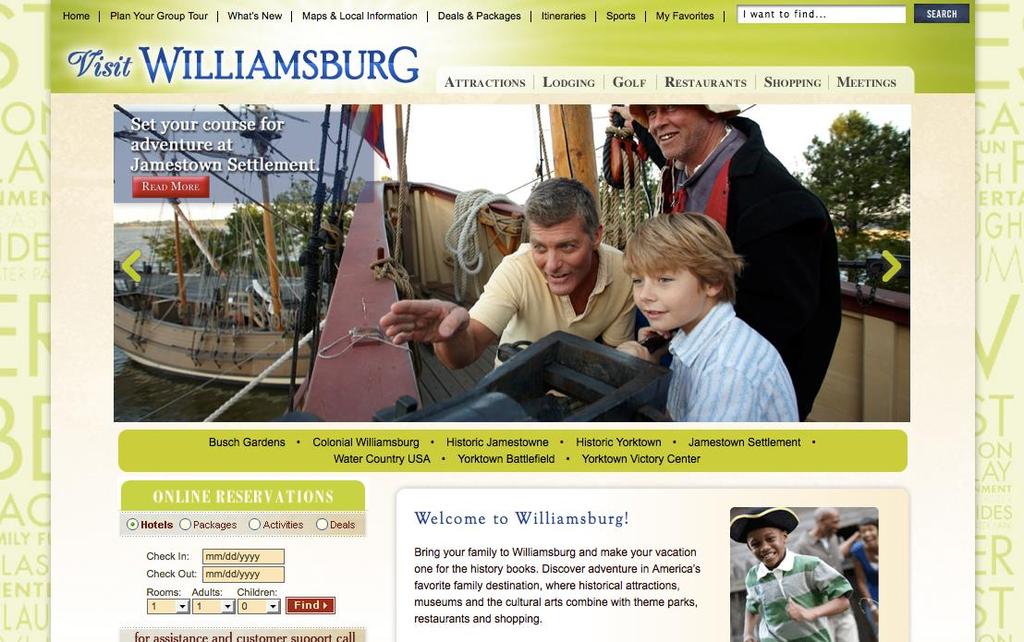 Objective: Build awareness of and conversation about Williamsburg destinations