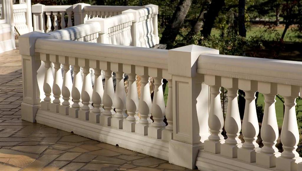 Cambridge balusters come in six baluster heights and can be used in residential, roof top and commercial applications. The Cambridge balusters can be combined with the 10, 12, 18 and 45 Timeless s.
