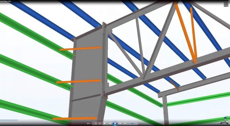TRUSSFRAME TrussFrame utilizes open web rafters and straight or tapered solid web columns to be able to obtain up to 250-0 + Clearspan frames depending on design criteria.