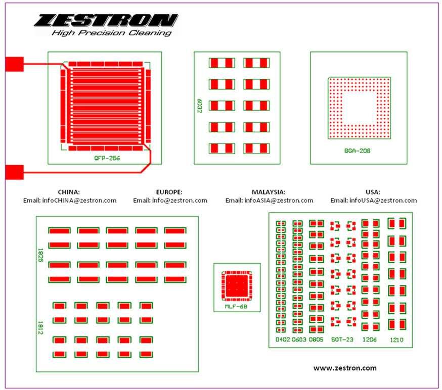 Phase 1 Methodology Substrate: ZESTRON low standoff test