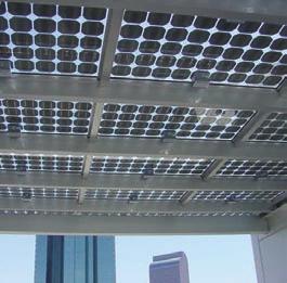 Clockwise from top: 1) Shade Louvers, CalTrans Headquarters, Los Angeles; 2) Item #2 description; 3) Solar LED path &