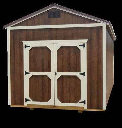 UTILITY Gable-style roof profile. 8x12-10x14 come with 75 wall height. 10x16 & larger come with 92 wall height. 08x12 $1,945 $90.05 $81.04 10x10 $2,145 $99.31 $89.38 10x12 $2,345 $108.56 $97.