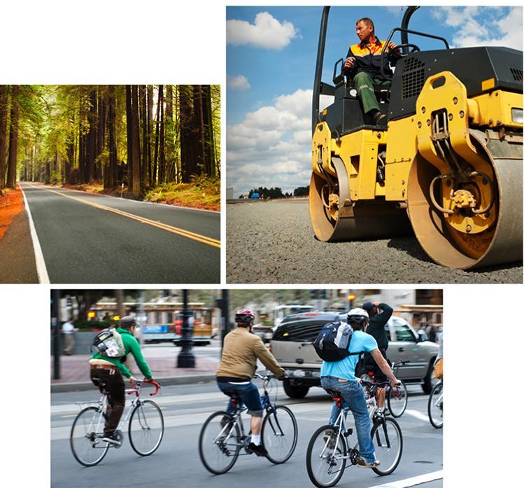 such as safe and comfortable routes for walking, bicycling,