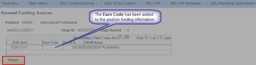Reg/Temp status). Position accounting information may be viewed by clicking on the position number itself.