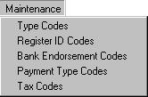 5.00 FILE MAINTENANCE MENU WHAT IS CASH REGISTER FILE MAINTENANCE? This menu is used to create and maintain information (files) for the Cash Register System.