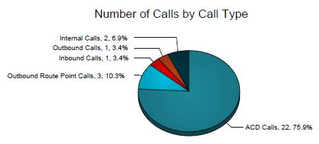 Number of Calls by Call Type Table The report does not require any performance parameters. 4.2.