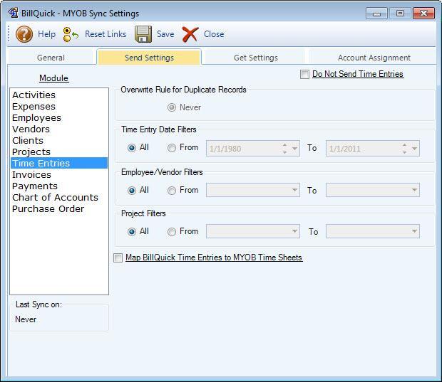 Initial Integration 7. For each data module, set your sync preferences... Check the Do Not Send/Get option as needed Select the desired option for Overwrite Rule for Duplicate Records.
