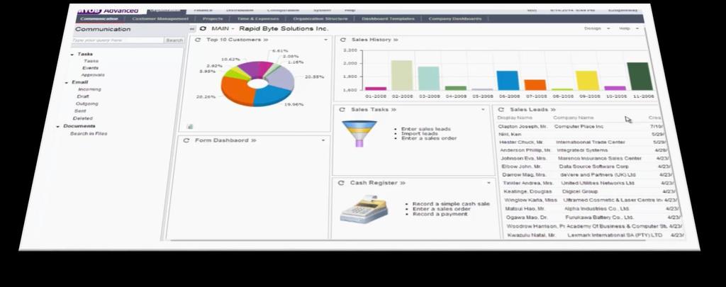 BUILT INTO THE MYOB DASHBOARD When designing our MYOB Advanced integration tool, we