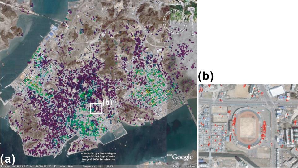 S.-W. KIM et al.: INSAR-BASED MAPPING OF SUBSIDENCE IN MOKPO CITY 457 Fig. 4. (a) Subsidence profiles in some typical JERS-1 interferograms along the line A A described in Fig. 3(a).