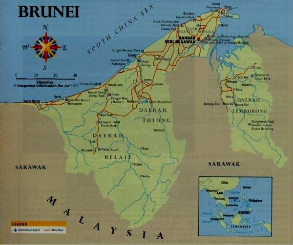 Climate Change Country Profile: Brunei Darussalam 1. Country description 1.1 Geography Figure 1. Map of Brunei Darussalam 1.