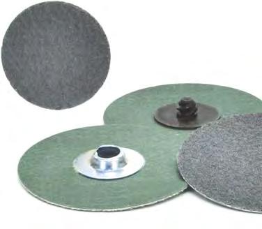 QUICK-LOK DISCS Smaller diameter discs typically do not last long, due to small amount of abrasive grain able to fit within the product surface.